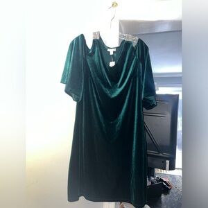 Emerald Green Velvet Dress